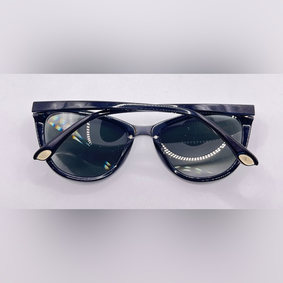 Amelia E 7303 Black Oval Cat-Eye Sunglasses Frames Only - Picture 4 of 8